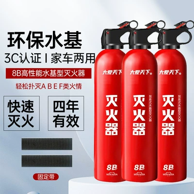 Car-Mounted Fire Extinguisher 600ml Vehicle fire extinguisher - 550ml-daai-13b-3-bottles-2-sets-of-straps