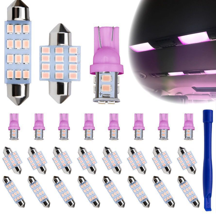 Auto LED conjunto de 24PCS T10 luz de ancho 31MM doble punta luz de lectura lámpara de matrícula luz interior image 4