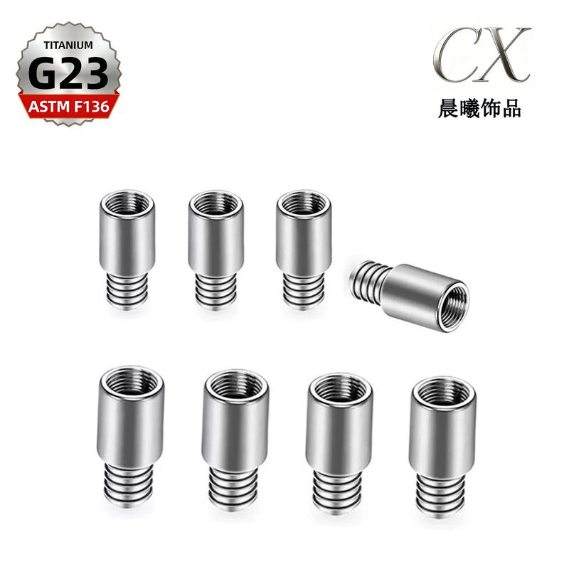 F136 Titanium Alloy Ear Stud Extension Rod, Nose Stud Internal Thread Connecting Rod, Tongue Stud, Navel Stud, Piercing Jewelry Accessories, Piercing