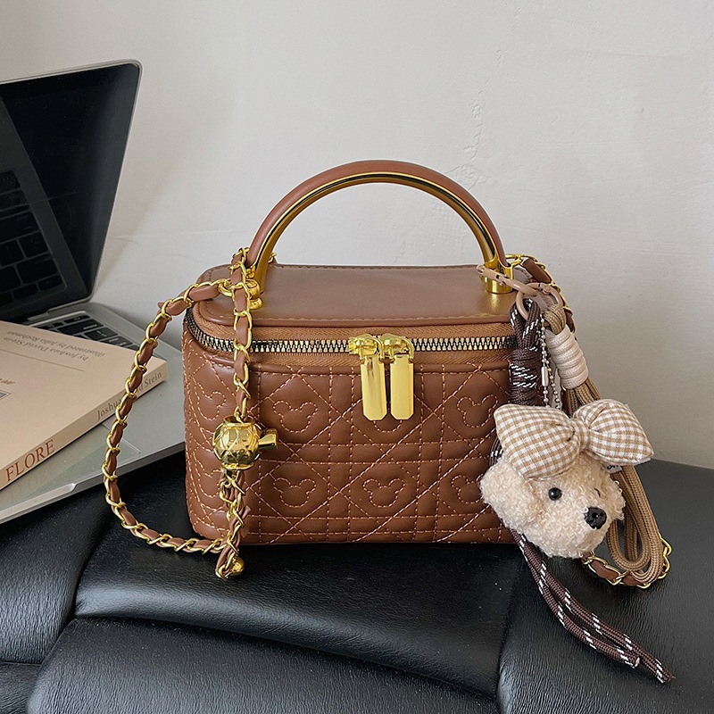 Bolso de mujer de comercio exterior nueva moda caja de mano bordada de diamante bolso cuadrado de oro cadena bolso de hombro