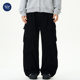 Muqiu Men's Wear ∠ Maillard Street Vintage Washed Multi-Pocket Crane Pants Men's and Women's Loose Wide-Leg Casual Pants