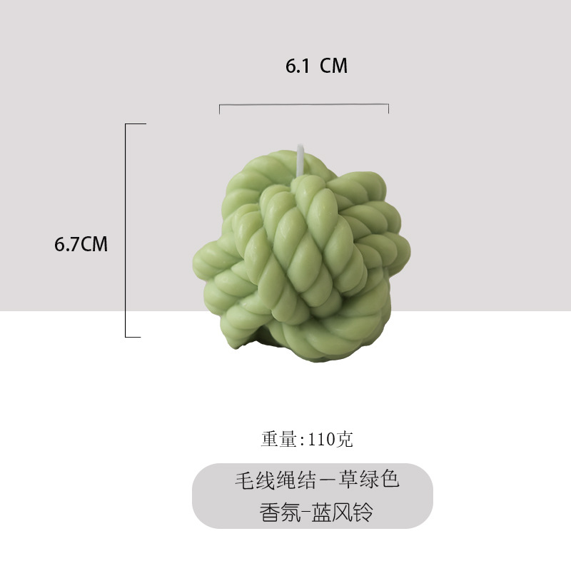 Venta caliente transfronteriza, forma de cuerda, decoración de velas de aromaterapia, diseño para el hogar, venta al por mayor, estilo caliente hecho a mano