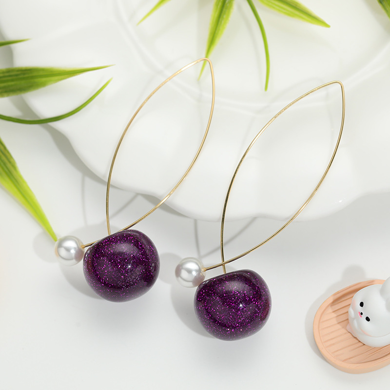 Aretes de cereza roja para mujer – colgante exquisito, fruta de imitación versátil, nuevo estilo