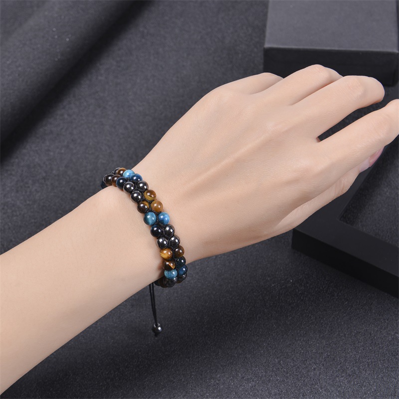 35g Weight Bracelets Classification 1 Piece Quantity Daily Occasion natural stone Material Gradient Color Pattern Unisex Gender Beaded Design Fashion Style Fashion Gradient Color Natural Stone Beaded Bracelets 1 Piece 10