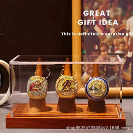 跨境木质军事挑战硬币展示盒徽章纪念币收纳盒运动戒指收藏盒