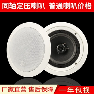 工厂定制同轴吸顶音响定压吊顶天花喇叭家用店铺商场工程背景音乐