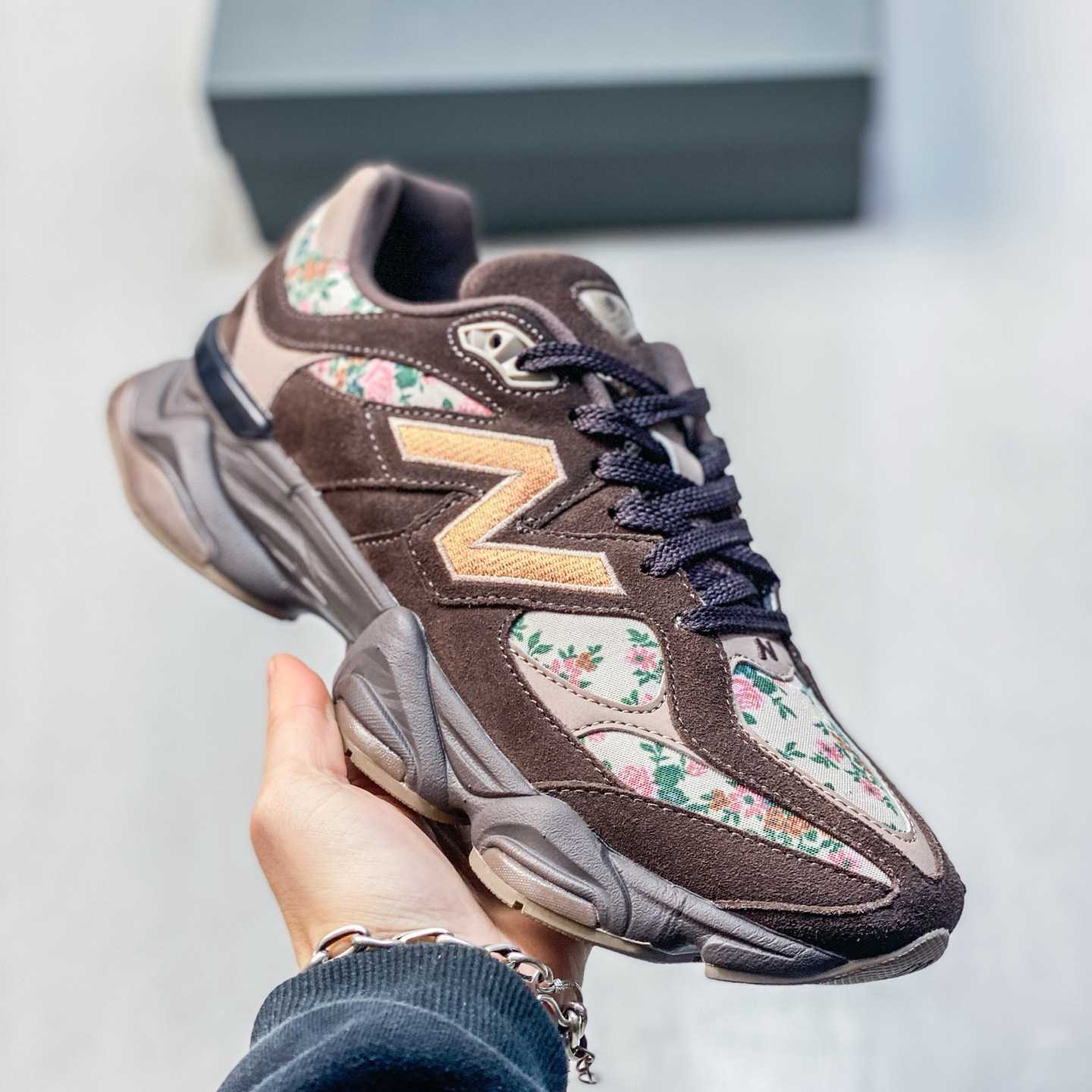 Pure original NB9060 retrógrado zapatos de zapatos de papá cómodos de amortiguación universal para hombres y mujeres zapatos deportivos de viaje y ocio