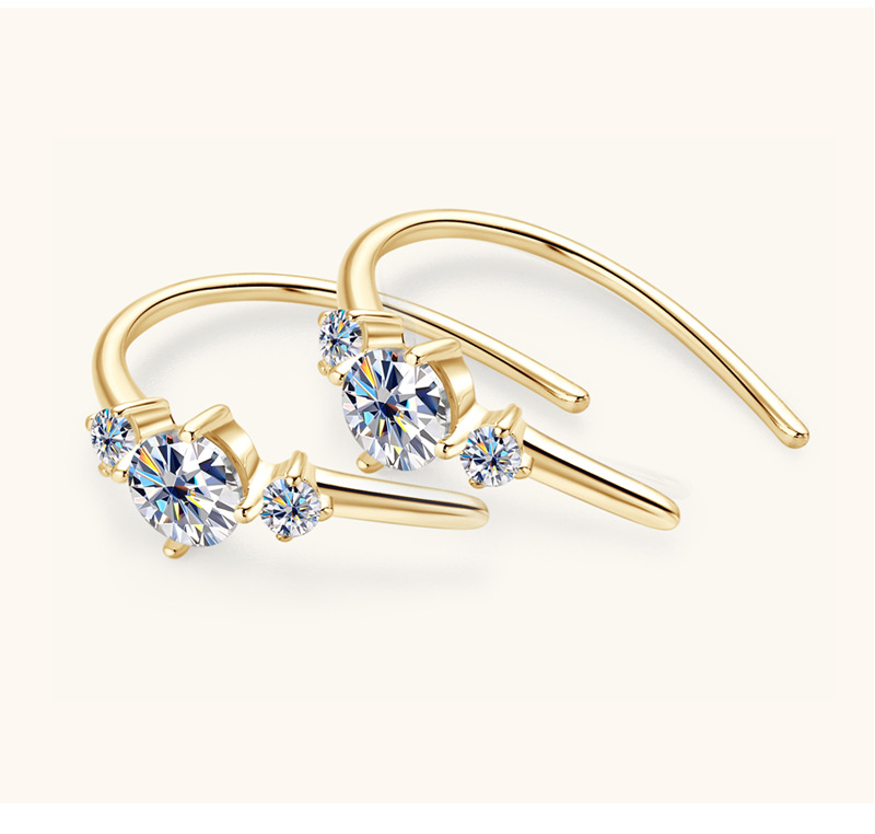 Hermosos Pendientes de Diamantes Mosanj