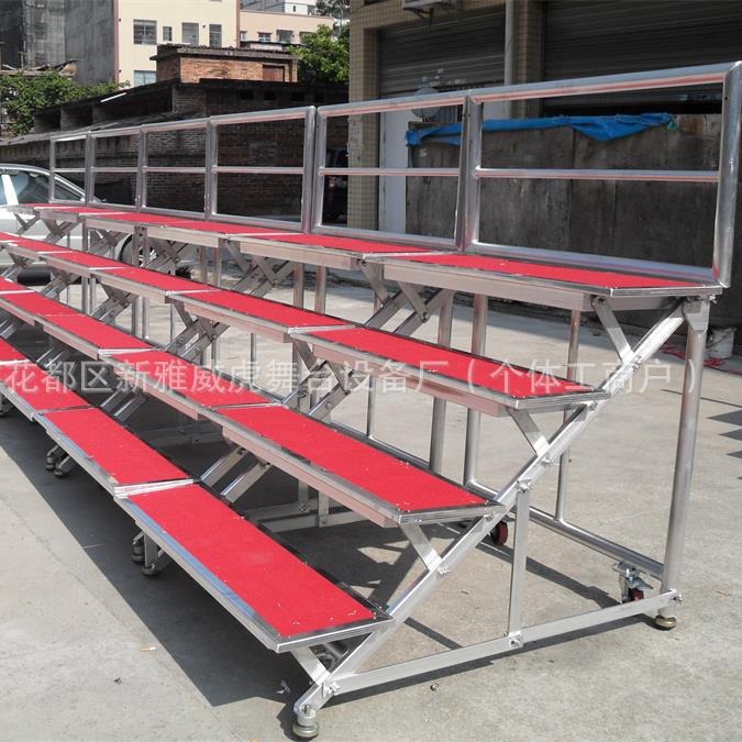 合唱台台阶四层可移动折叠阶梯舞台踏步合影站架学生演出大合唱台