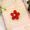 Red high-end brooch, protective underware, small accessory, clothing lapel pin, clips included, light luxury style