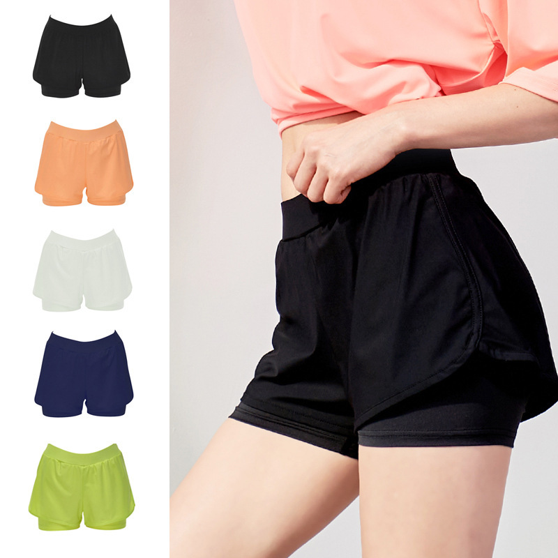 Swimming trunks women's sports fake two-piece boxer conservative anti-exposure slimming quick-drying hot spring diving surfing shorts