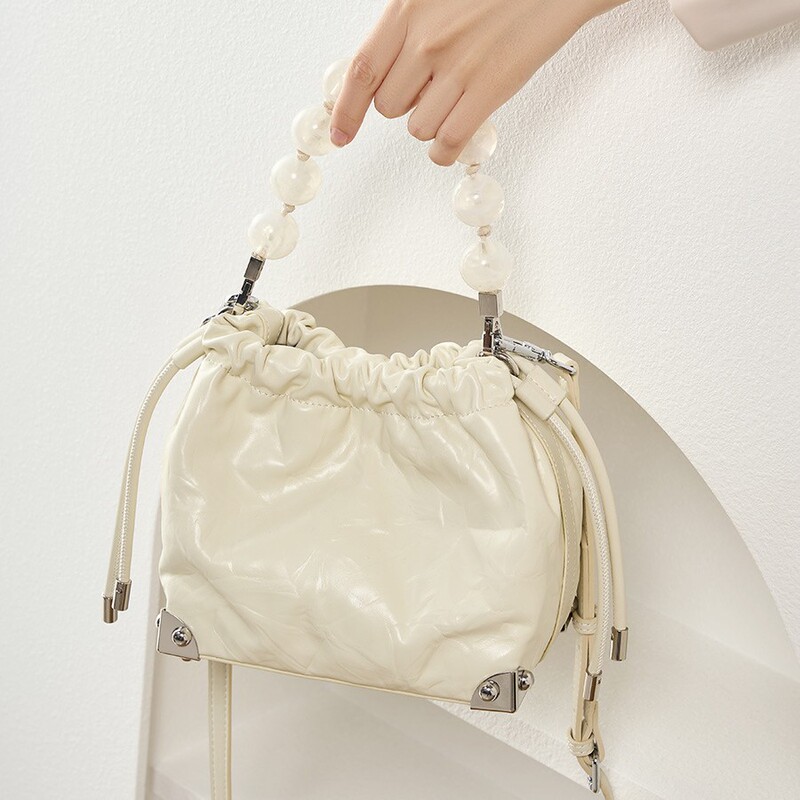 Special Offer 2025 New Model New Chinese Style Beaded Bag Made of Top-Layer Cowhide with Handcrafted Pleats, Lucky Bag Style, Handbag, Shoulder Bag, Crossbody Bag Special Offer 2025 New Model New Chinese Style Beaded Bag Made of Top-Layer Cowhide with Handcrafted Pleats, Lucky Bag Style, Handbag, Shoulder Bag, Crossbody Bag