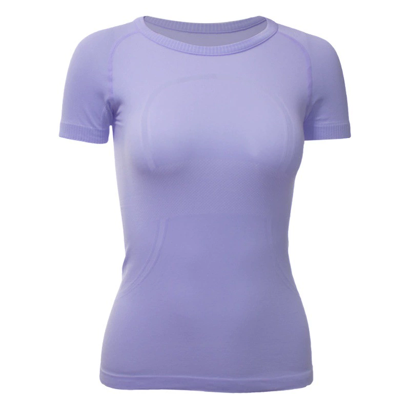 Новая одежда для йоги, женские спортивные шорты с короткими рукавами, высокоэластичные бесшовные обтягивающие женские топы для фитнеса и тренировок, трикотажная бесшовная футболка