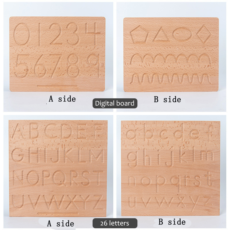 Centro de Educación DE LA Primera Infancia Montessori Digital carta descripción tablero matemáticas material didáctico profesional de seguimiento de Madera Juguetes