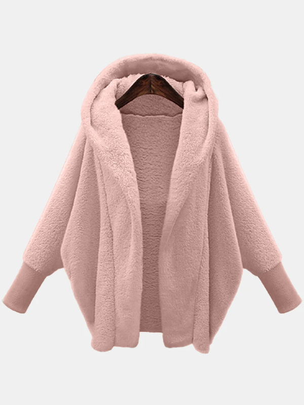 AliExpress Wish ebay2024 秋と冬のヨーロッパとアメリカの服無地長袖フード付きルーズぬいぐるみベルベットジャケット女性のための|undefined