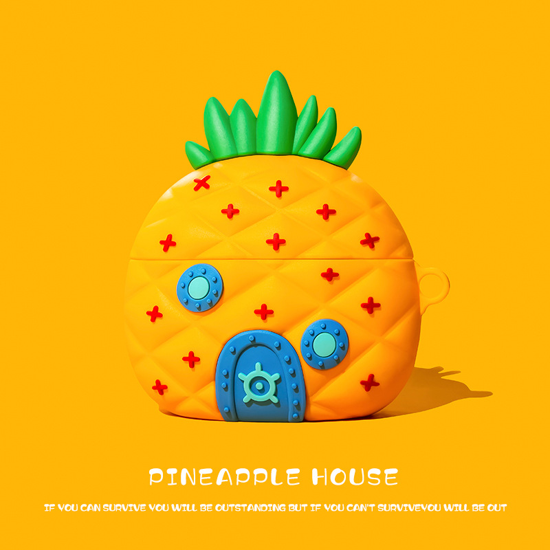 Aplicable airpods3 funda protectora linda de dibujos animados pro funda protectora de auriculares Bluetooth inalámbrica funda blanda de silicona creativa