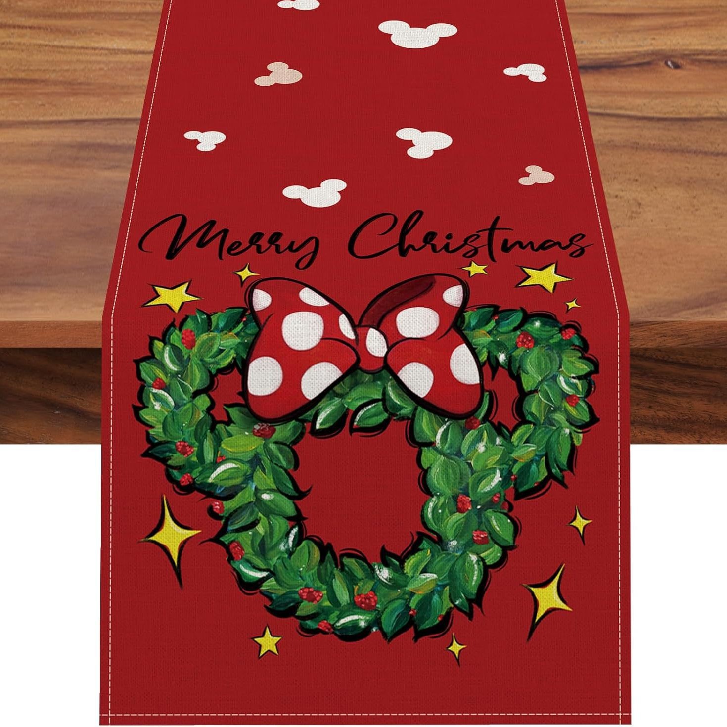 Transfronterizo 2024 Amazon nuevo ratón de Navidad con guirlandas festivas tabla de lino tabla de comedor tabla de té