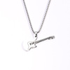 Small guitar, pendant, fashionable necklace, universal accessory, European style, new collection