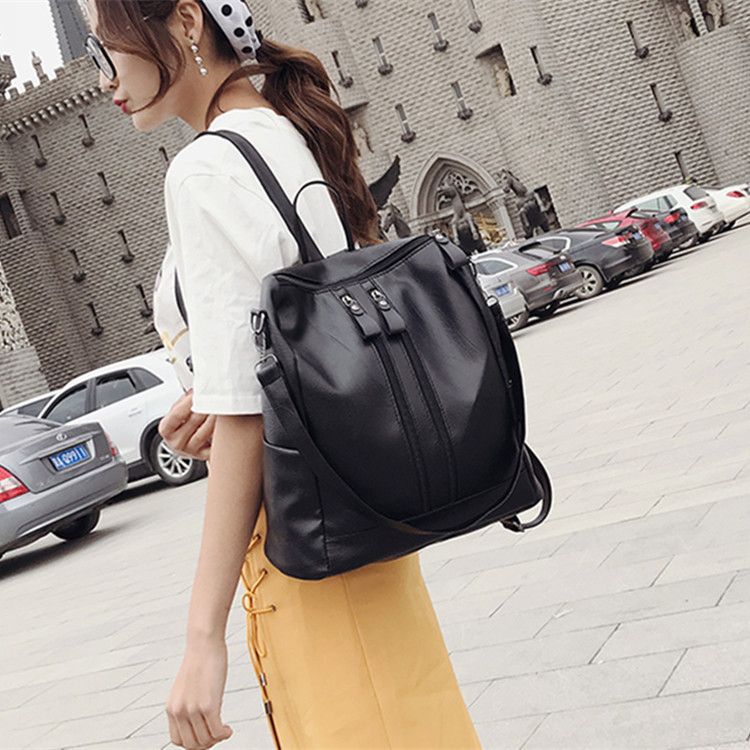 Mochila de moda de las mujeres de estilo coreano pu estilo preppy casual pequeña mochila bolsa de mujer Nuevo 2018 mochila de estudiante de moda