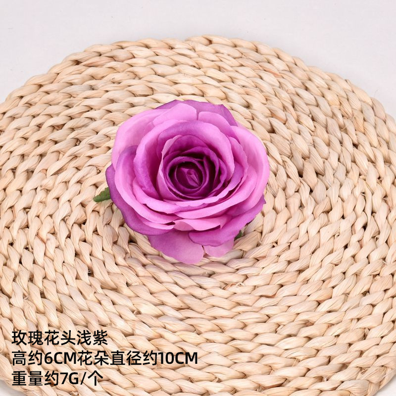 Simulación de flores falsas flores púrpura estilo Monet material DIY para la boda flor de broche flor flor flor flor de decoración diseño de guirnaldas