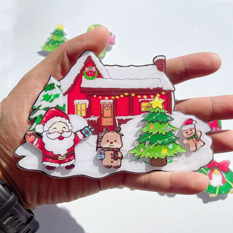 クロスボーダー热い贩売クリスマス老人立体大冷蔵庫ステッカークリエイティブマグネット新年ホームデコレーション雪だるまマグネットステッカー|undefined