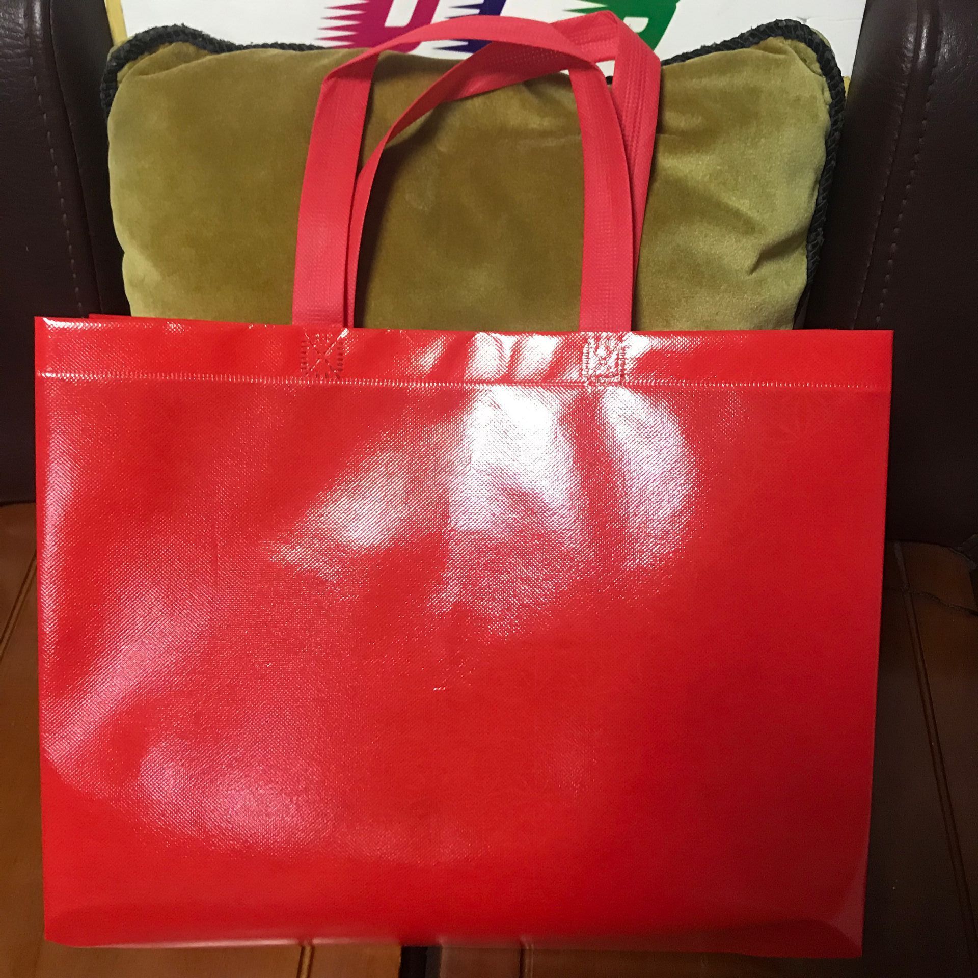 河北无纺布袋增城从化花都区超声波热压镀铝覆膜立体手提广告袋