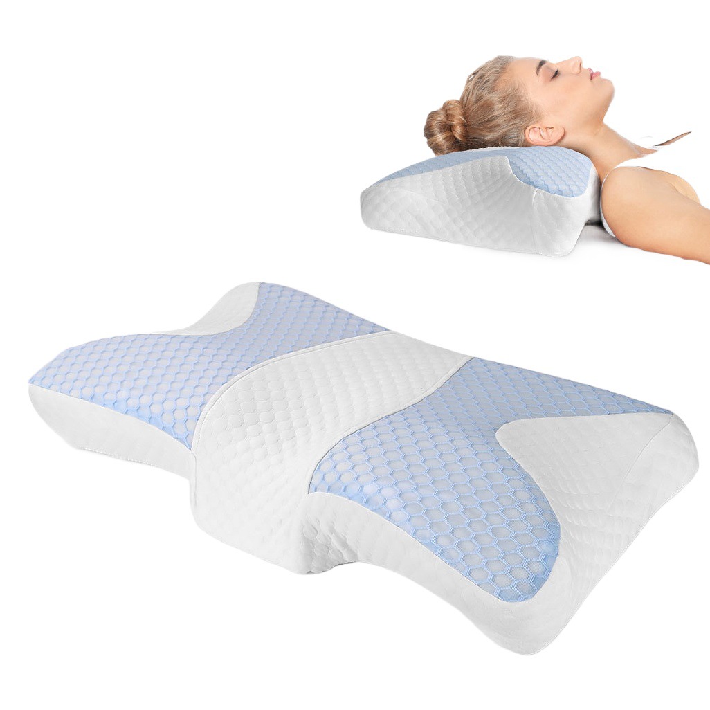 Venta caliente Reposacabezas de espuma de memoria de rebote lento belleza Injerto de pestañas en forma de U almohada antirronquidos almohada protección del cuello almohada de pestañas transfronteriza