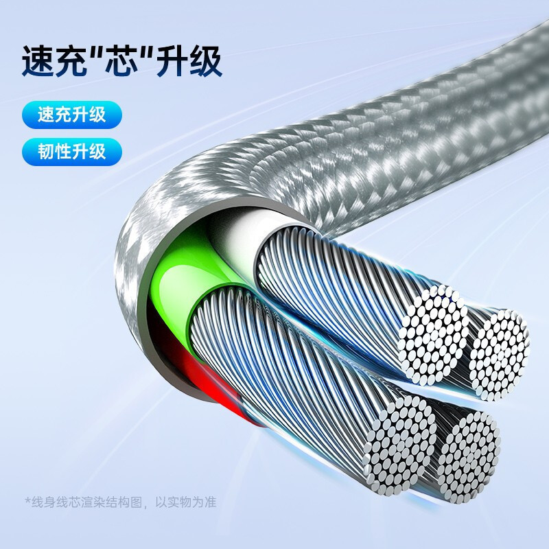 罗马仕快充数据线三合一安卓手机充电线适用苹果华为typec一拖三|undefined