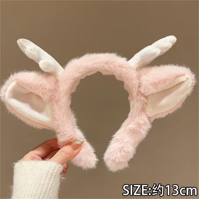 Linda diadema de oso de amor tridimensional, diadema de felpa de dibujos animados de celebridades de Internet, diadema de lavado de cara, accesorios para el cabello de todo fósforo de celebridades de Internet al por mayor