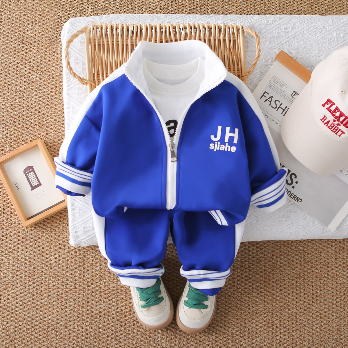 2025儿童新款春季棉质套装亲子装男女童韩版运动三件套源头工厂批