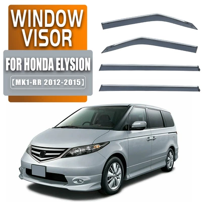 Applicable to Honda Ailishen car Window rain shield side Window deflector ELYSION Window visor (Rain shield) - standard-packing-without-logo-elysion-elysion-mk1-rr-2004-2015-pc-silver-bright-strip-window-rain-shield
