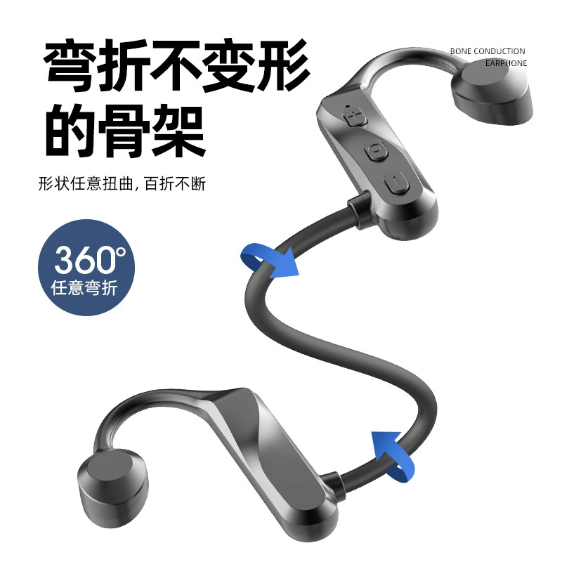 Костная проводная Bluetooth-гарнитура K69, водонепроницаемая, двуполуший, ультрадлительная батарея