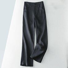 欧货专柜夏季2026新款松紧腰显瘦休闲裤女装简约百搭阔腿裤子