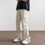 直筒伞兵夏季多口袋工装裤