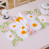 Cross -border daisy embroidered flower table flag handmade embroidered flower garden style table flag wedding banquet decorative table flag