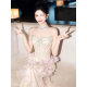 Fishtail Evening Dress Women's High-end Light Luxury Niche 2025 New Style Host Banquet Birthday Elegant Art Test Celebrity