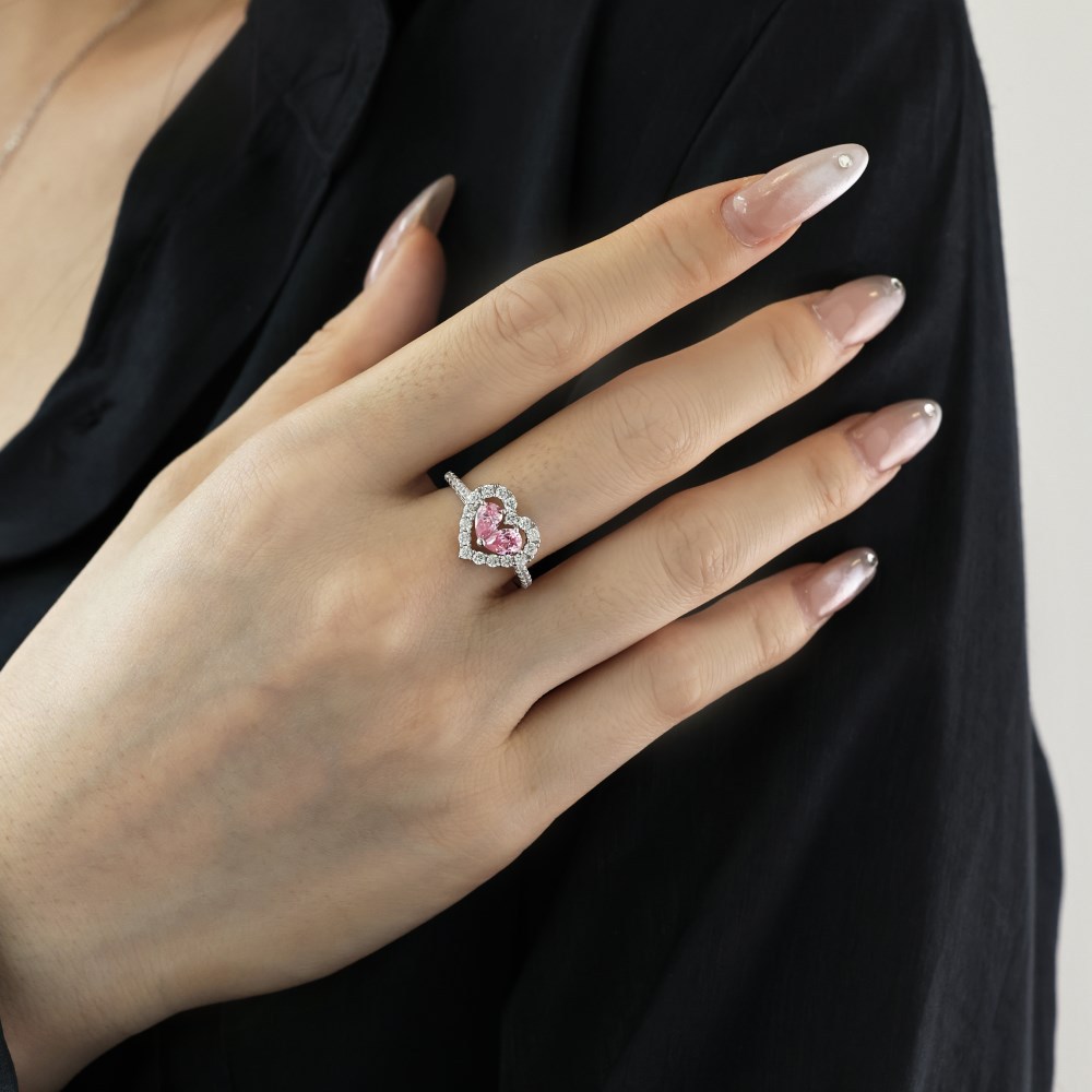3g Weight Zircon Inlay Material Rings Classification 5, 9 Ring Size Banquet, Daily Occasion 925 Sterling Silver Material Heart Shape Pattern 2025 Spring and Summer Season Women's Gender Plating Design Elegant, Simple Style Style 925 Sterling Silver Zircon Heart Shape Rings 925 Sterling Silver Rings 12