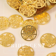 五毛銭コイン喜字金属掛け結婚祝い五角小喜字テンプレートペンダント5角金貨結婚プレゼント