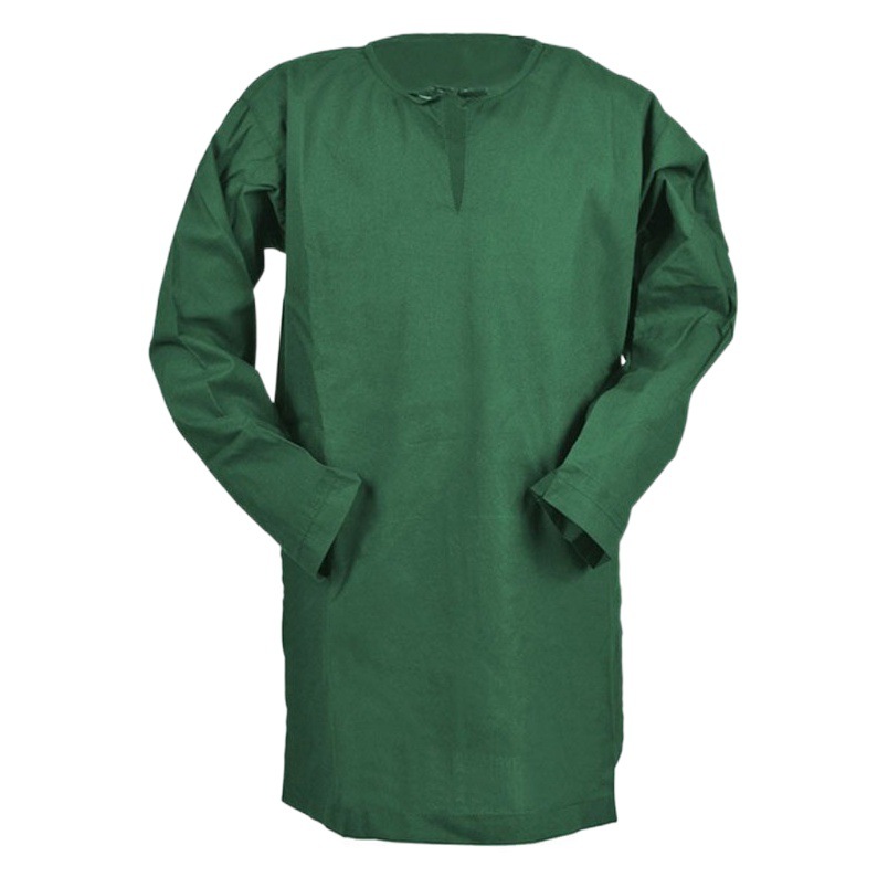 Medieval del muchacho camisa de lino cuello redondo cintura delgada túnica casual retro verano suelta top