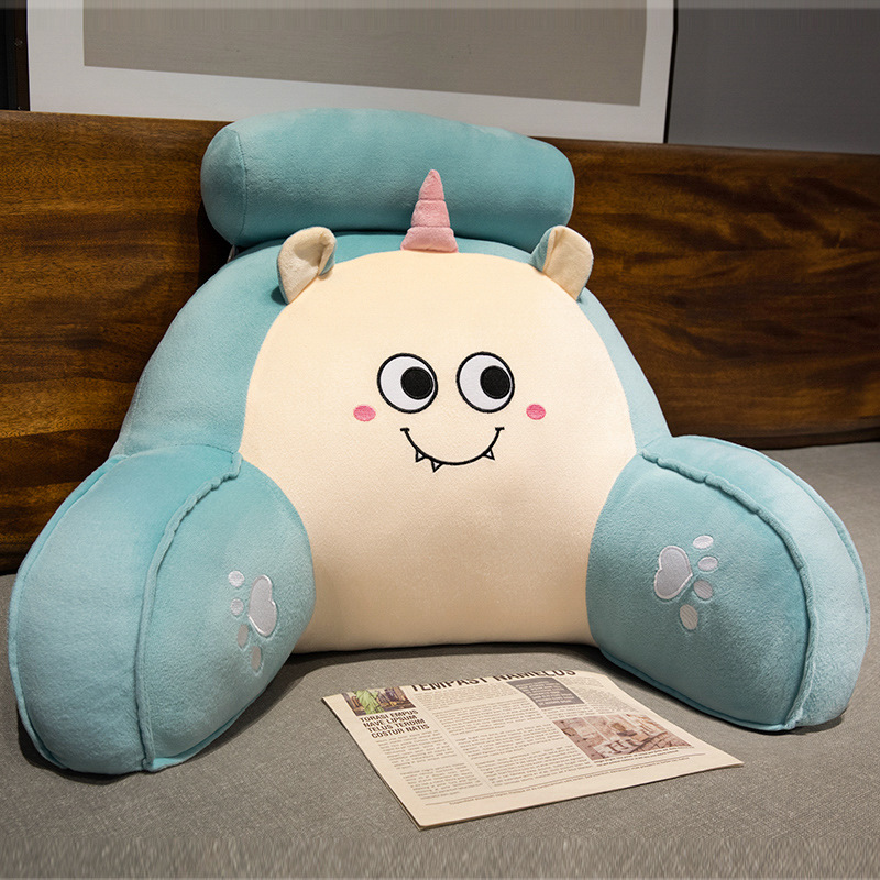 Bolsillo de cabecera de cama grande respaldo almohada de cama para niños almohada de lectura almohada de cintura sofá almohada de dormitorio almohada estudiante