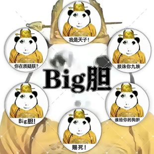【龙图徽章】吧唧搞怪Big胆周边同人谷挂书包搞笑表情包龙图胸针-阿里巴巴