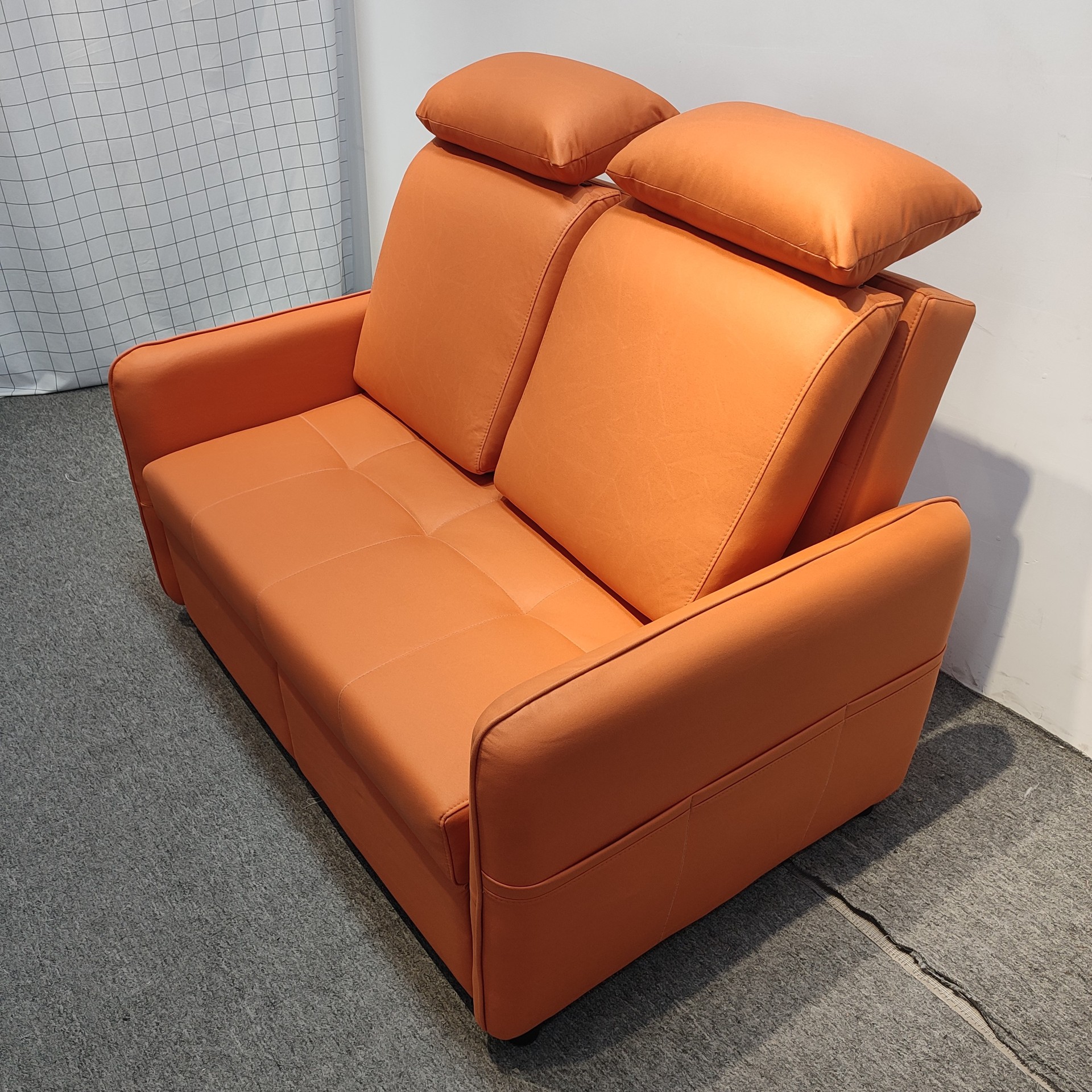 Sofá cama multifuncional plegable empujador de doble propósito apartamento de alquiler de tecnología sin lavado peinar tela