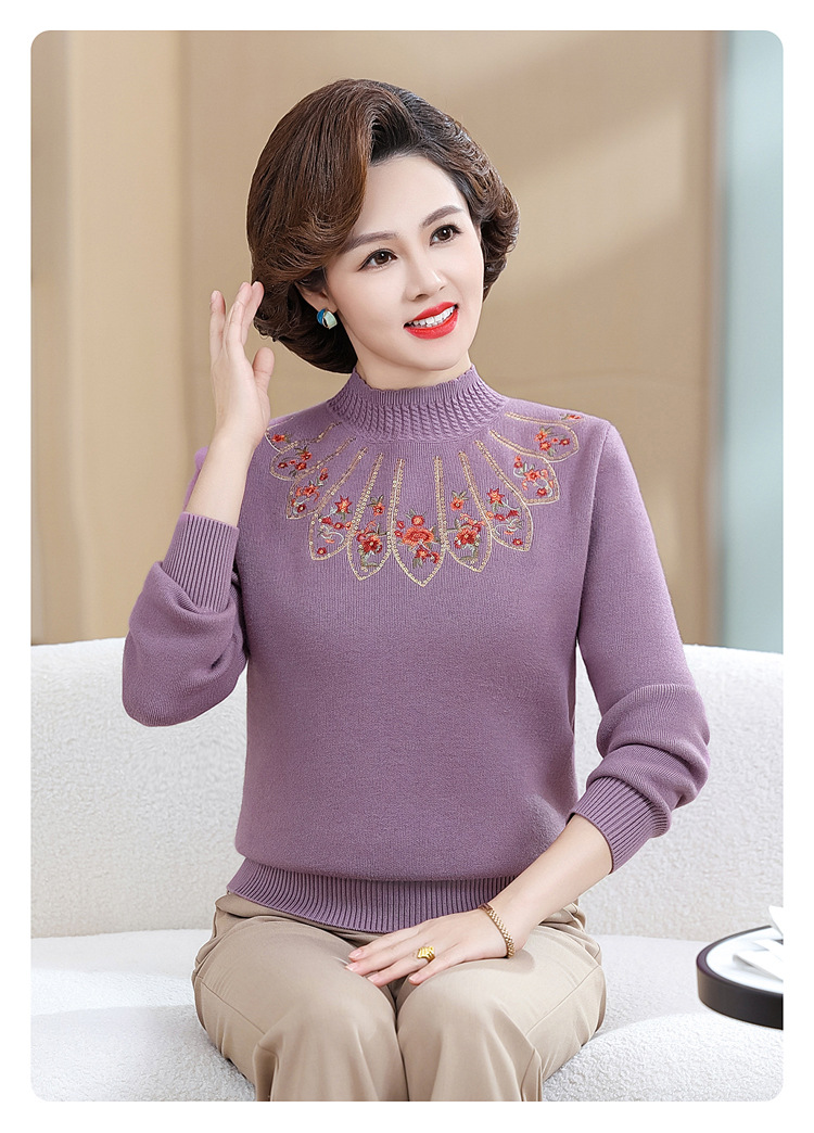 E5982 940K ÁO LEN NỮ TAIRYA ÁO LEN MÙA XUÂN THU ĐÔNG TRUNG NIÊN DÀY ẤM THỜI TRANG NỮ G03 SẢN PHẨM MỚI