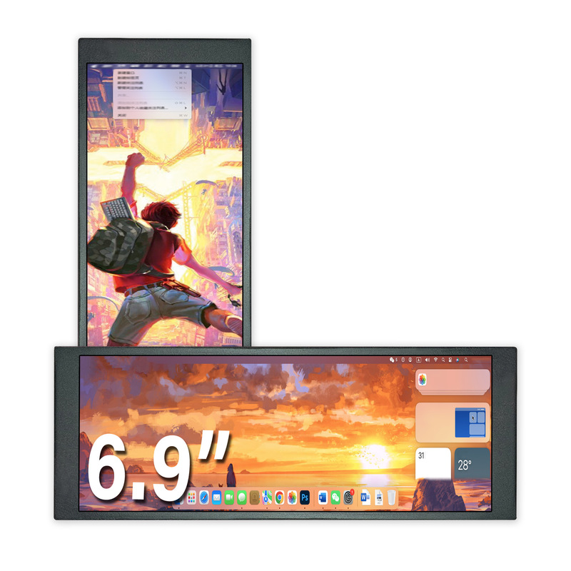 New 6.9inch Strip Display Case Secondary Screen Small Screen Lcd Monitor HDMI High-Definition Fish Screen New 6.9inch Strip Display Case Secondary Screen Small Screen Lcd Monitor HDMI High-Definition Fish Screen