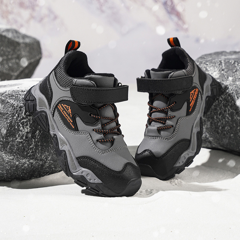 巴拉巴拉儿童棉鞋冬季保暖户外运动鞋加绒加厚大棉男童靴安特踏步