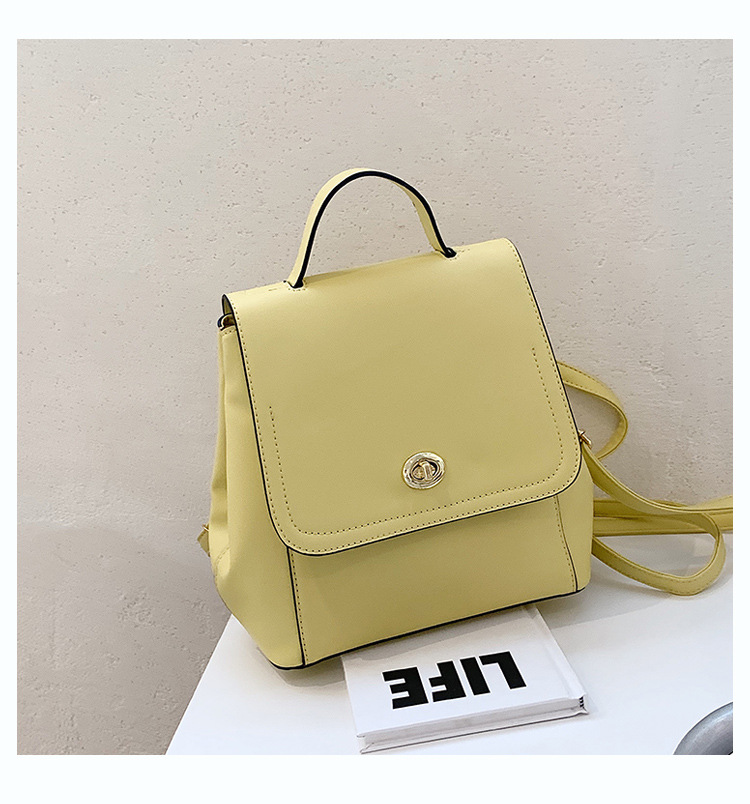 Wholesale Hit Color Lock Texture Fashion Portable Backpack display picture 67