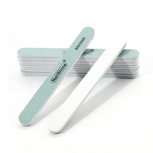 Nail File Tool Polishing Board Sanding Strip Non-Shedding Manicure Green and White Double-Sided Nail File Small File Factory