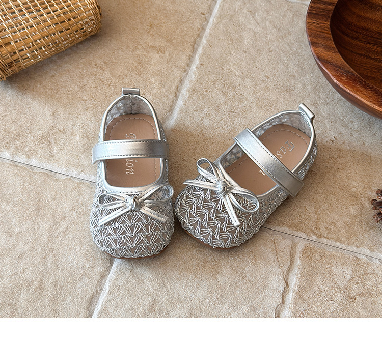 Mädchen Spangenballerinas Mit Schleife Und Klettverschluss_voghion.com