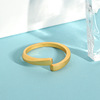 Mobius Couples the irregular niche 925 opening vegetarian ancient law gold -colored matte twisting ring