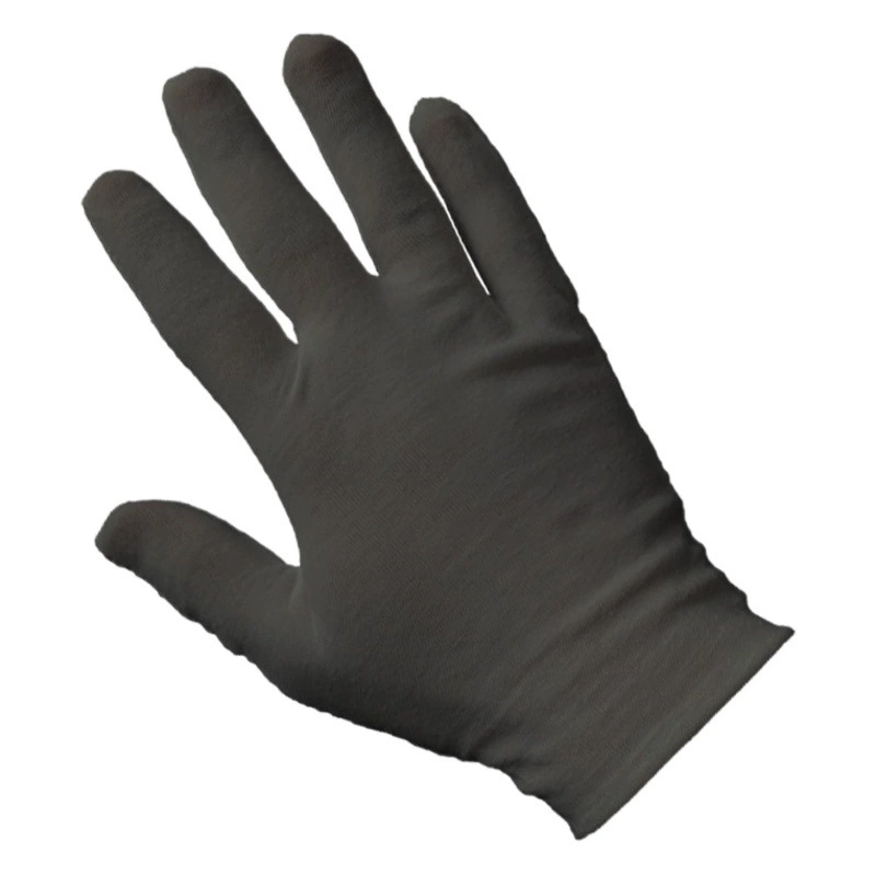 Оптовые высокоэластичные утолщенные белые хлопчатобумажные трикотажные перчатки из спандекса, хлопчатобумажные шерсти, качественные тканевые перчатки для подтягивания